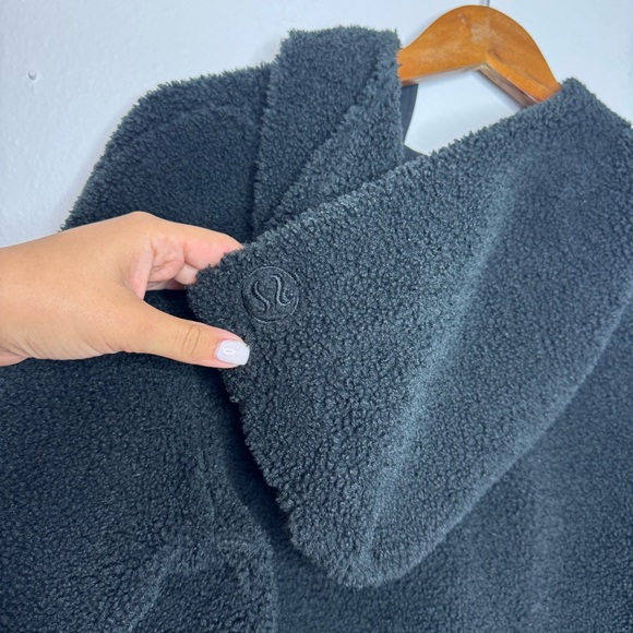 Lululemon Black Scuba Oversized Half-Zip‎ Fleece Hoodie - Picture 9 of 11